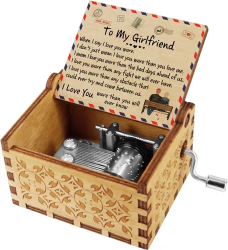 Vista 12 de Kenon To My Daughter - Caja de música vintage con sobre grabado, regalo perfecto para cumpleaños de Navidad de parte de papá