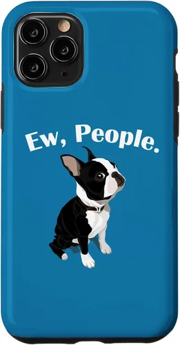 Vista 29 de Funny Mens Womens Kids Cartoon Ew People Bostie Dog Lover Case for iPhone 17