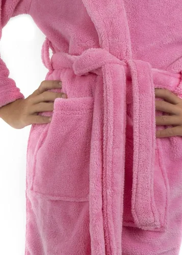 Vista 3 de BC BARE COTTON Bare Cotton Kids Microfiber Fleece Shawl Robe - Girls