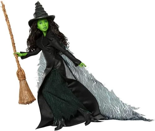 Vista 6 de Mattel Universal Pictures Wicked: Muñeca de moda Elphaba For Good de lujo con atuendo extraíble y 4 accesorios, inspirada en la película