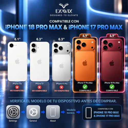 Vista 2 de Funda transparente negra para iPhone 18 Pro Max y 17 Pro Max Compatible con MagSafe, funda híbrida delgada antiamarilleo, protección contra caídas a