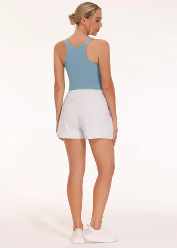 Vista 6 de THE GYM PEOPLE Brasier deportivo de espalda cruzada para mujer, con cuello alto y relleno extraíble, para entrenamiento, yoga
