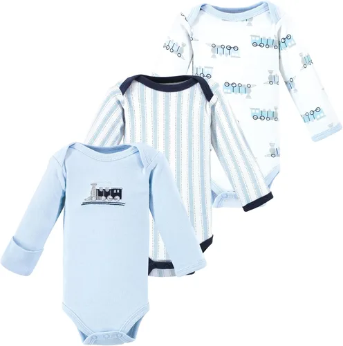 Vista 4 de Little Treasure Luvable Friends - Body de manga larga prematuro (3 unidades)