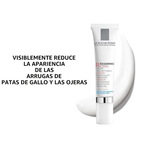 Vista 2 de La Roche-Posay Redermic R Eyes Crema de Ojos con Retinol, Crema de Ojos Antienvejecimiento para Reducir Arrugas y Ojeras con Retinol Puro y Cafeína