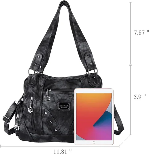 Vista 2 de Angel Barcelo Bolso Hobo de moda espacioso para mujer, bolsos grandes y carteras para mujer