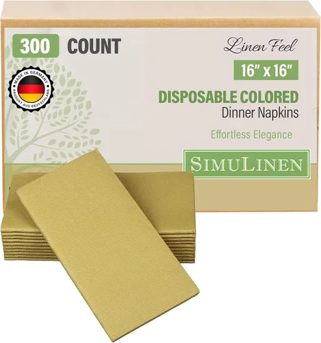 Vista 25 de SimuLinen Servilletas de Papel Desechables con Sensación de Lino Rosa Antiguo Rosa Empolvado – Servilletas de Cena de Boda Tipo Tela, Papel de Lujo