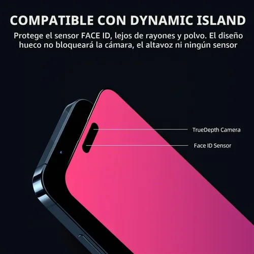 Vista 6 de EGKimBa Protector de pantalla de privacidad Compatible con iPhone 14 Pro Max, iPhone 16 Plus, 15 Plus, 6.7 pulgadas Vidrio templado electroplateado