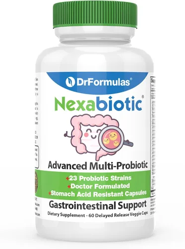 Vista 7 de Suplemento Nexabiotic probiótico, 21 cepas multi-probiótico, suplemento con Lactobacillus acidophilus, Bifidobacterium infantis, Saccharomyces
