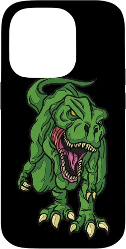 Vista 17 de iPhone 16 Green Dinosaur Illustration For Kids Cartoon Dino Case