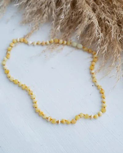 Vista 2 de Karelian Heritage Authentic Baltic Amber Necklace for Women and Men with Tumbled Rich Honey Amber Beads Natural Baltic Amber Jewelry for Adults