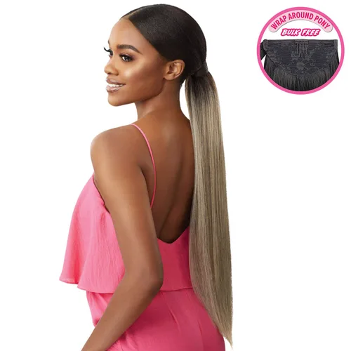 Vista 2 de Outre Cola de caballo Pretty Quick Sleek Straight 24" (1-Jet Black)