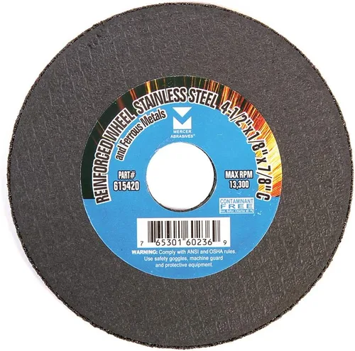 Vista 8 de Mercer Industries 613060-Ruedas de corte de metal de 3" x 1/16" x 1/4" (paquete de 100)