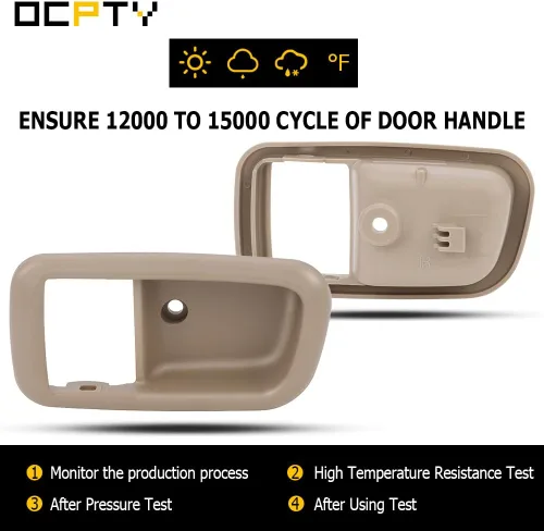 Vista 4 de OCPTY Manijas de puerta interiores delanteras del conductor izquierdo del pasajero lado derecho de repuesto para Toyota Tundra 2000-2006 para Toyota