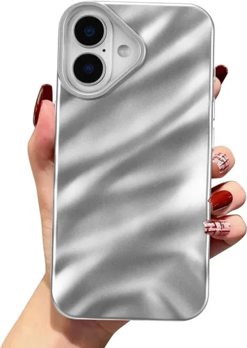 Vista 21 de QLTYPRI Funda compatible con iPhone 11, bonita funda con patrón de ondas de agua para niñas y mujeres, delgada, satinada, brillante, suave, de Beige