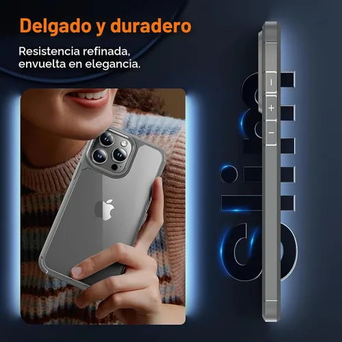 Vista 5 de TAURI Funda para iPhone 15 Pro de Titanio, [No se Amarillea] con Protector de Pantalla, [Protección contra Caídas de Grado Militar] Funda