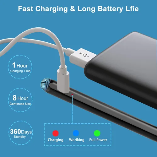Vista 4 de Lápiz óptico activo para tableta Samsung Galaxy A9 A8 A7, punta de punta de punta de plástico con lápiz de dibujo preciso y preciso compatible
