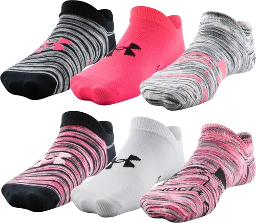 Vista 77 de Under Armour Calcetines ligeros invisibles Essential 2.0 para niños (paquete de 6)