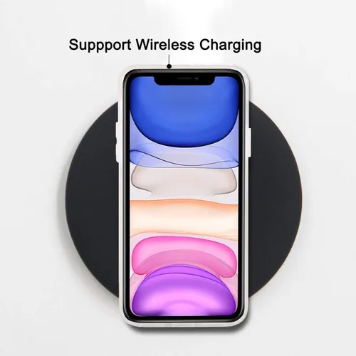 Vista 6 de Funda J.west de silicona para iPhone 11 Pro Max, con pantalla de 6.5 pulgadas, de diseño moderno, translúcido y nacarado de lujo, delgado