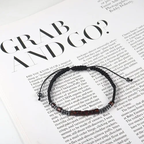 Vista 2 de MISOLAXI Pulseras morse ajustables con código para mujeres y hombres, pulsera hecha a mano, regalos para ella