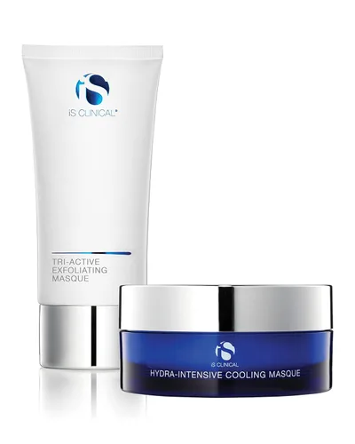Vista 2 de iS CLINICAL Suaviza y calma el facial clínico; régimen exfoliante e hidratante de la piel; juego de regalo de colección; kit completo facial