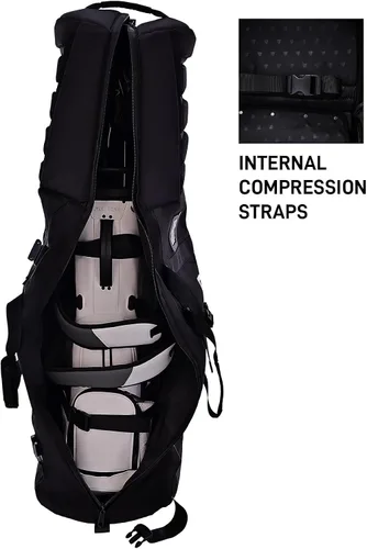 Vista 6 de ASK ECHO Locklink StableRoller - Bolsa de viaje de golf con sistema de balanceo de 4 ruedas, patas de soporte extensibles