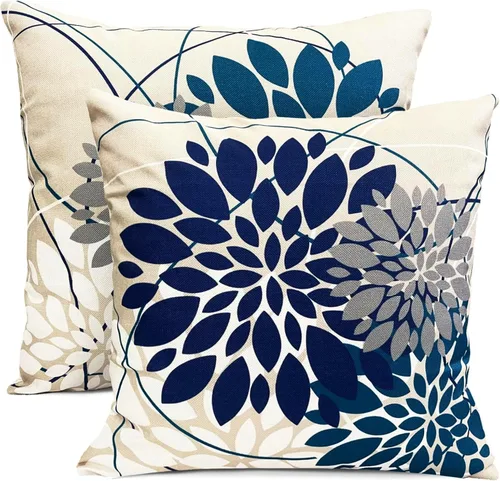 Vista 51 de Juego de 2 fundas de almohada decorativas negras boho 16x16 pulgadas, fundas de almohada de lino modernas estilo bohemia campestre para exteriores