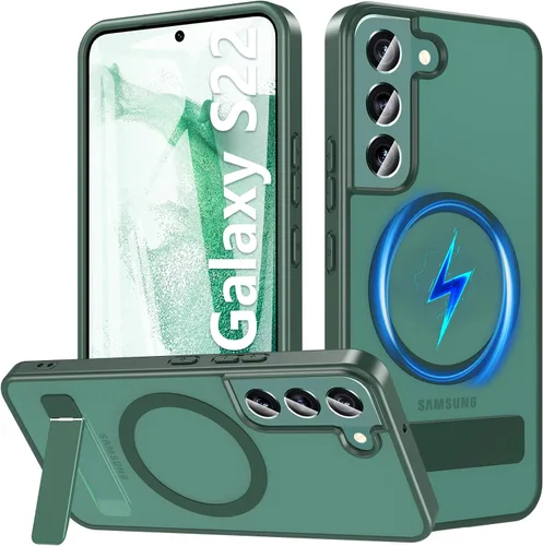 Vista 47 de Funda OWKEY Samsung Galaxy A13 5G, Funda Magnética para Teléfono con Soporte y Protector de Pantalla, Funda Protectora Antihuellas y a Prueba de A13