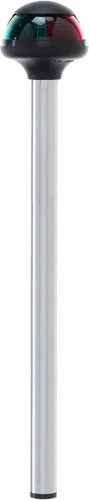 Vista 2 de attwood 5092-10-7 Pulsar - Luz de poste marino bicolor de 10 pulgadas para barco con base de montaje de 2 pines, plata, talla única