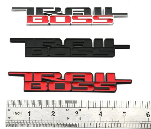 Vista 6 de Emblema Trail Boss 2019-2024 para coche, placa de identificación 3D de repuesto para Silverado 1500 2500 HD (cromado)
