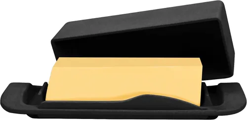 Vista 2 de Mantequillera de bambú con tapa y cuchillo, pequeño recipiente para mantequilla para un palo de mantequilla, recipiente para mantequilla