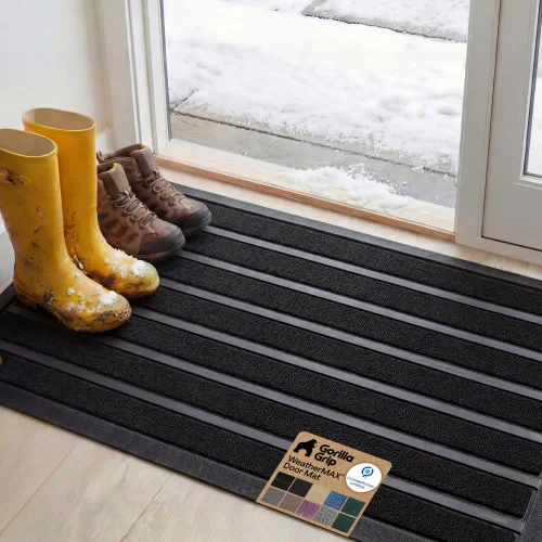 Vista 38 de Gorilla Grip - Tapete WeatherMax todo terreno 100% impermeable, caucho natural, resistente a manchas y decoloración, interior y exterior, fácil