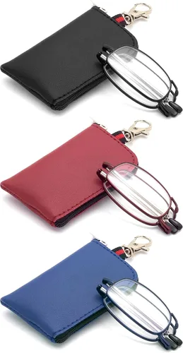 Vista 8 de Folding Reading Glasses, Key Chain Bag Readers Compact Easy Carry Readers Glasses