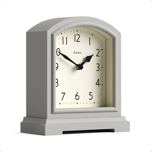 Vista 8 de JONES CLOCKS® Tavern - Reloj de repisa Diseño moderno de arco superior Verde espárragos Estilo clásico contemporáneo para escritorio, mesa