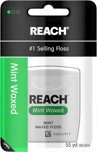 Vista 2 de Hilo dental encerado Reach Mint 164.0 ft (Pack de 2)