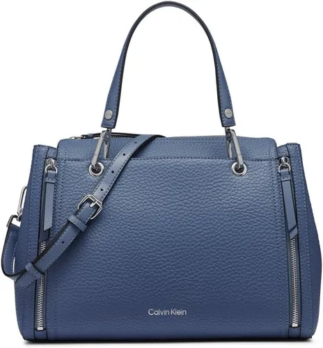 Vista 10 de Calvin Klein Bolso de organización novedoso Bubble Lamb Logotipo de almendra/gris pardo/blanco
