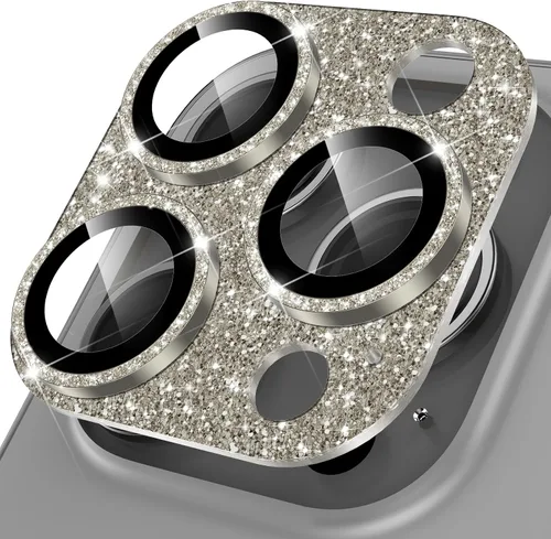 Vista 24 de YWXTW Protector de lente de cámara de vidrio templado para iPhone 14 Pro Max, protección de cobertura completa 3D, tecnología de círculo nocturno