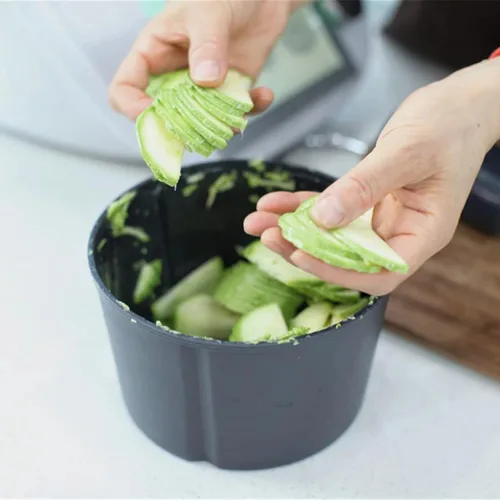 Vista 5 de Cortador de verduras adecuado para Thermomix TM6/TM5, pelador multifuncional compatible con accesorios Thermomix (Juego de cortador grueso + fino)