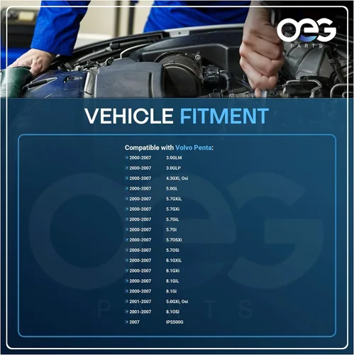 Vista 4 de OEG parte nuevo alternador compatible con Volvo Penta 3.0GLM GLP 4.3GXL 5.0GL GXL GAS 2655300, A0002655300, A0002655301, 3862613, 3862665, 3884950