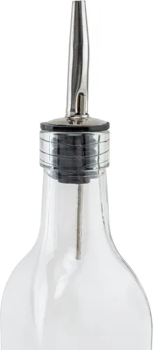 Vista 3 de Winco Botella de aceite/vinagre con parte superior, 8 onzas, transparente, mediana