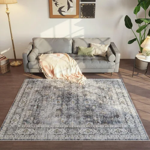 Vista 61 de Rugcomf Alfombra de Entrada de 2'x3' - Patrón Paisley, Tapete para Puerta de Entrada Interior, Floral Vintage, Lavable a Máquina, Alfombra