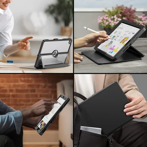 Vista 7 de MoKo Funda para iPad de 9ª generación con soporte para lápices, funda para iPad de 8ª/7ª generación de 10.2 pulgadas, protector de pantalla