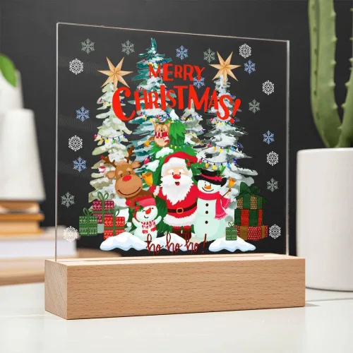 Vista 6 de Lámpara de luz nocturna de Navidad, ideas de regalo para niños o nietos con Papá Noel, accesorios únicos de iluminación LED de Navidad, lámpara