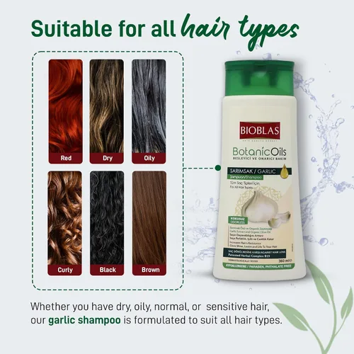 Vista 4 de BIOBLAS Champú de ajo – Crecimiento del cabello inodoro y sin perfume para hombres y mujeres – Aclarador para limpiar el cabello, raíces y cuero