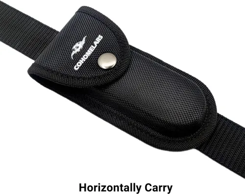 Vista 5 de Bolsa de nailon (tamaño mediano) para multiherramienta de 4.5 a 4.75 pulgadas, funda de nailon de transporte horizontal para cuchillos plegables
