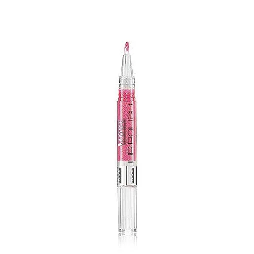 Vista 10 de MODE - Esmalte de labios, 05 onzas líquidas, DELICATE (Melocotón con perla dorada) Brush On Intense Shine Lip Gloss Pen, color cremoso de cuerpo