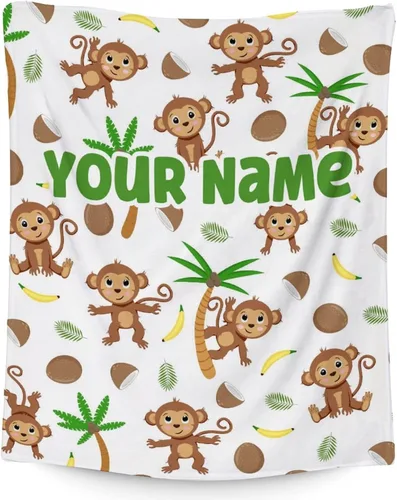 Vista 8 de Manta de mono para niñas pequeñas, tamaño de regazo de 30 x 40 pulgadas, manta de felpa suave y peluda para regalo, manta negra linda para cama, sofá