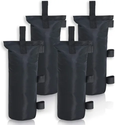 Vista 10 de MASTERCANOPY Bolsas de arena con peso de toldo de 112 libras, sin arena (5 x 18 pulgadas, azul) Durable Sandbags without Sand Set of 4 Anchors
