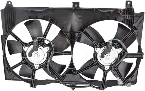Vista 2 de Brock Conjunto de cubierta de motor de ventilador de refrigeración dual compatible con 2003-2007 G35 Coupe 2003-2006 350Z 21481-CF40B