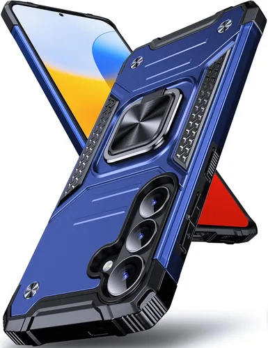 Vista 97 de DASFOND Diseñada para funda Galaxy S8 con soporte, anillo metálico giratorio mejorado de 360°, soporte kickstand de grado militar, resistente a