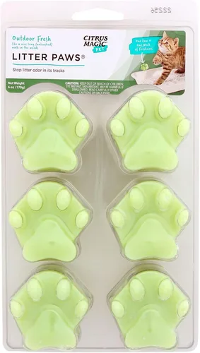 Vista 14 de Citrus Magic Patas eliminadoras de olores para mascotas, lino fresco, 6 patas Absorbedor de olores para cajas de arena para gatos, ambientadores